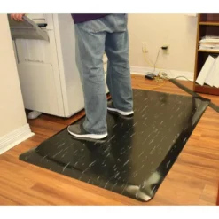Apache Mills® 24" x 36" Black & White K-Marble Foot™ Anti-Fatigue Mat (1/2" Thick)