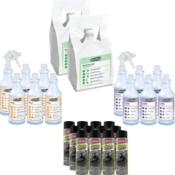 Assorted Carpet Cleaning Chemical Package for Stain Removal & Wet Extraction (4 Different Chemicals)