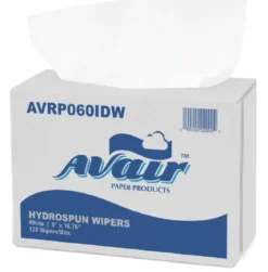 Avair® Hydrospun Premium Lint-Free 9.5" x 16.75" Wiper Towels (125 Wipers / Box) - Case of 10 Boxes