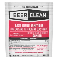Beer Clean® Last Rinse Glass Sanitizer (1/4 oz Packets) - Case of 100