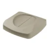 Beige Swinging Trash Can Lid for Rubbermaid® Untouchable® 23 Gallon Square Trash Containers