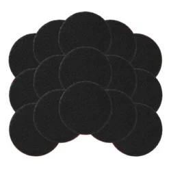 6.5" Black Baseboard & Floor Wax Stripping Pads - Case of 15