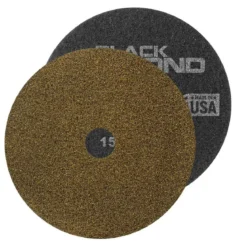 Black Diamond 1500 Grit Yellow Concrete & Natural Stone Floor Prep Pads (12" - 28" Round) - Case of 2