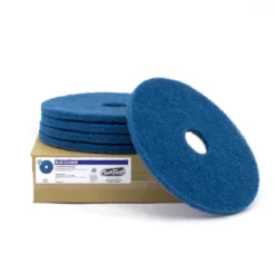 18" Blue Auto Scrubber Floor Scrubbing Pads - Case of 5