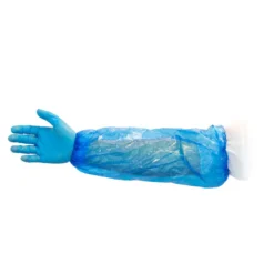 18" Blue Disposable Sleeves w/ Elastic Ends (Polyethylene) - Case of 1000