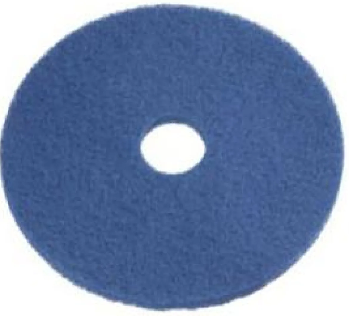 15" Blue Medium Duty Floor Cleaning & Scrubbing Pads - Case of 5
