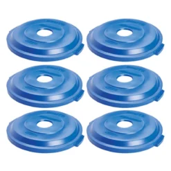 Blue Recycling Lid for Cans (#1788376) for the Rubbermaid® Brute™ 32 Gallon Recycling Container - Case of 6