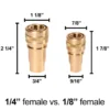 1/8" Brass Female Quick Disconnect