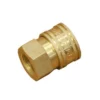 3/8" Brass Female Quick Disconnect Socket Coupler w/ Female Pipe Thread (FPT)