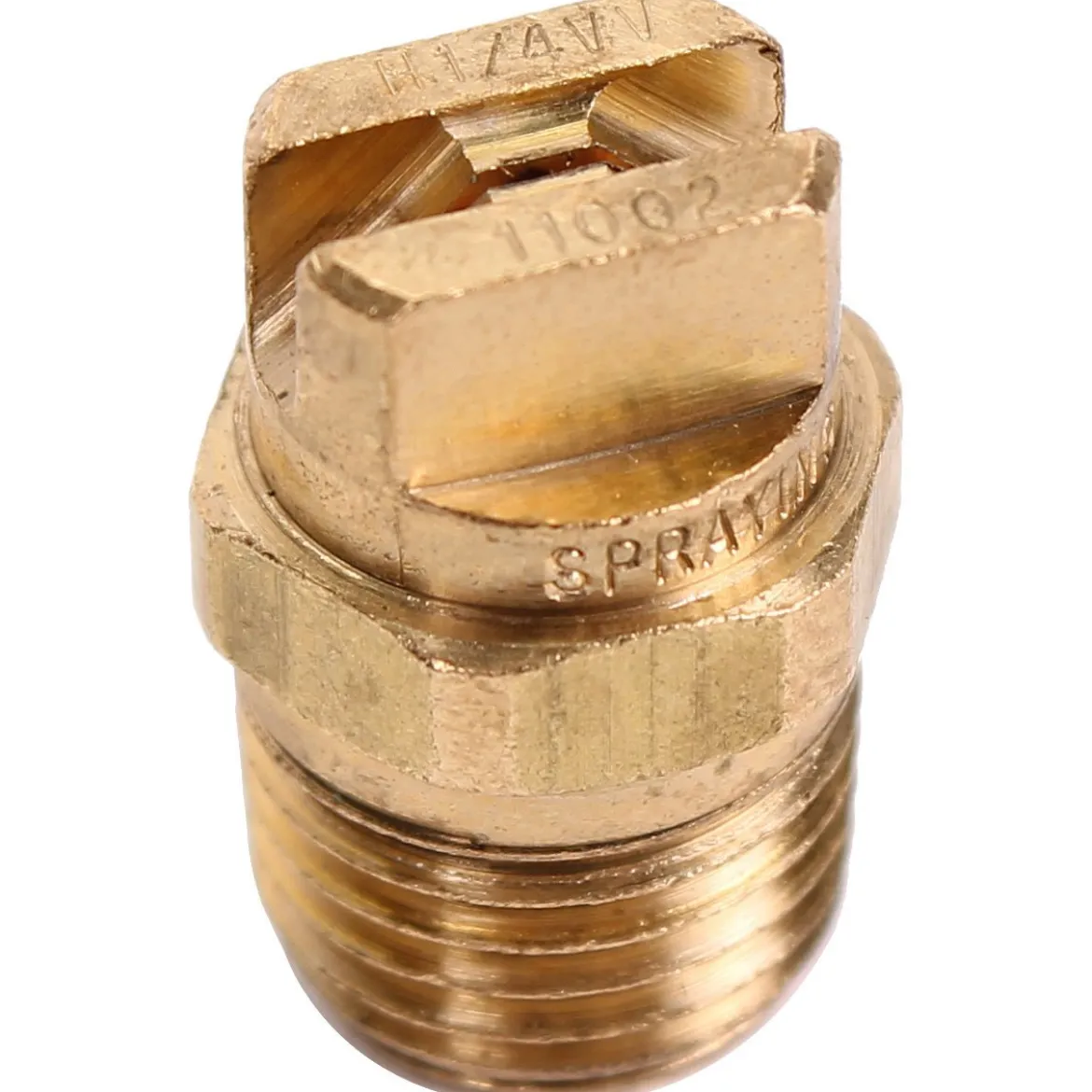 1/4" Brass 110° Universal V-Jet Spray Nozzle (#11002) for Heated Carpet Extractors - #02 Orifice