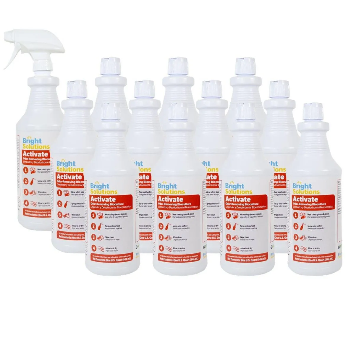 Bright Solutions® 'Activate' Odor-Removing Bioculture (32 oz Spray Bottles) - Case of 12