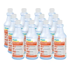 Bright Solutions® 'Clean & Safe Drain' Alkaline Drain Opener (32 oz Squeeze Bottles) - Case of 12
