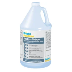 Bright Solutions® 'One Pass Stripper' Extremely Powerful Floor Finish Stripper (4 Gallon Bottles) - Case of 4