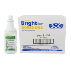 Bright Solutions® 'Pink & Mild' Phosphoric Acid Porcelain Bowl & Shower Cleaner (32 oz Bottles) - Case of 12