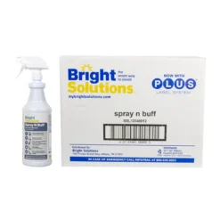Bright Solutions® 'Spray N Buff' Floor Gloss Restorer (32 oz Spray Bottles) - Case of 12