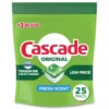 Cascade® Original Fresh Scent Dish Washer ActionPacs (25 Pods per Pouch) - Case of 5 Pouches