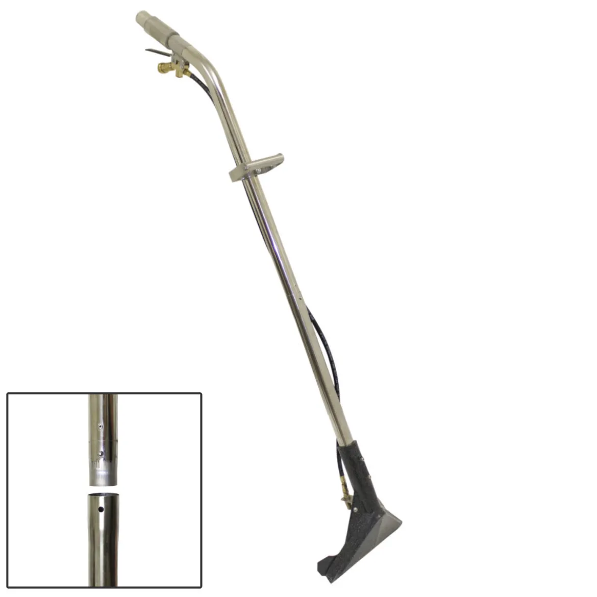 CleanFreak® 12" Adjustable Glide 2-Piece Carpet Extractor Wand for High Pressure & Heat w/ 1 Jet - #02 Orifice