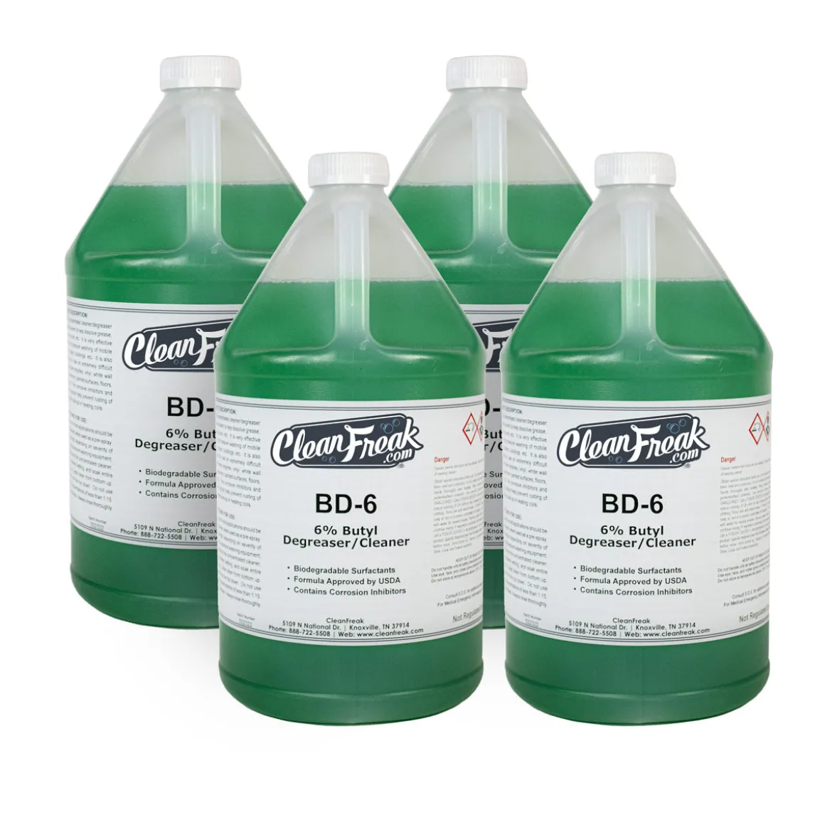 CleanFreak® ‘BD-6’ 6% Butyl Degreaser & Cleaner (1 Gallon Bottles) - Case of 4