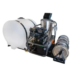CleanFreak® 4.0 GPM Hot Water Drain Jetter Skid w/ Tank & 200' Reel (Gas Engine) – 3,500 PSI