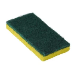 CleanFreak® Green & Yellow Medium Duty Dish Scouring Sponges - Case of 40