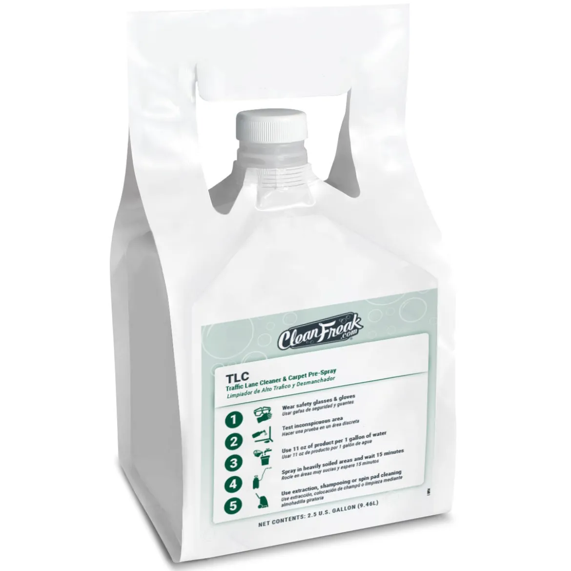 CleanFreak® 'TLC' Traffic Lane Cleaner & Carpet Pre-Spray (2.5 Gallon FlexMax™ Pouch)
