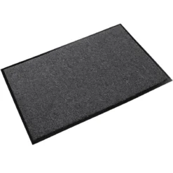 Crown Rely-On 48" x 72" Charcoal Olefin Wiper Floor Mat (3/8" Thick)