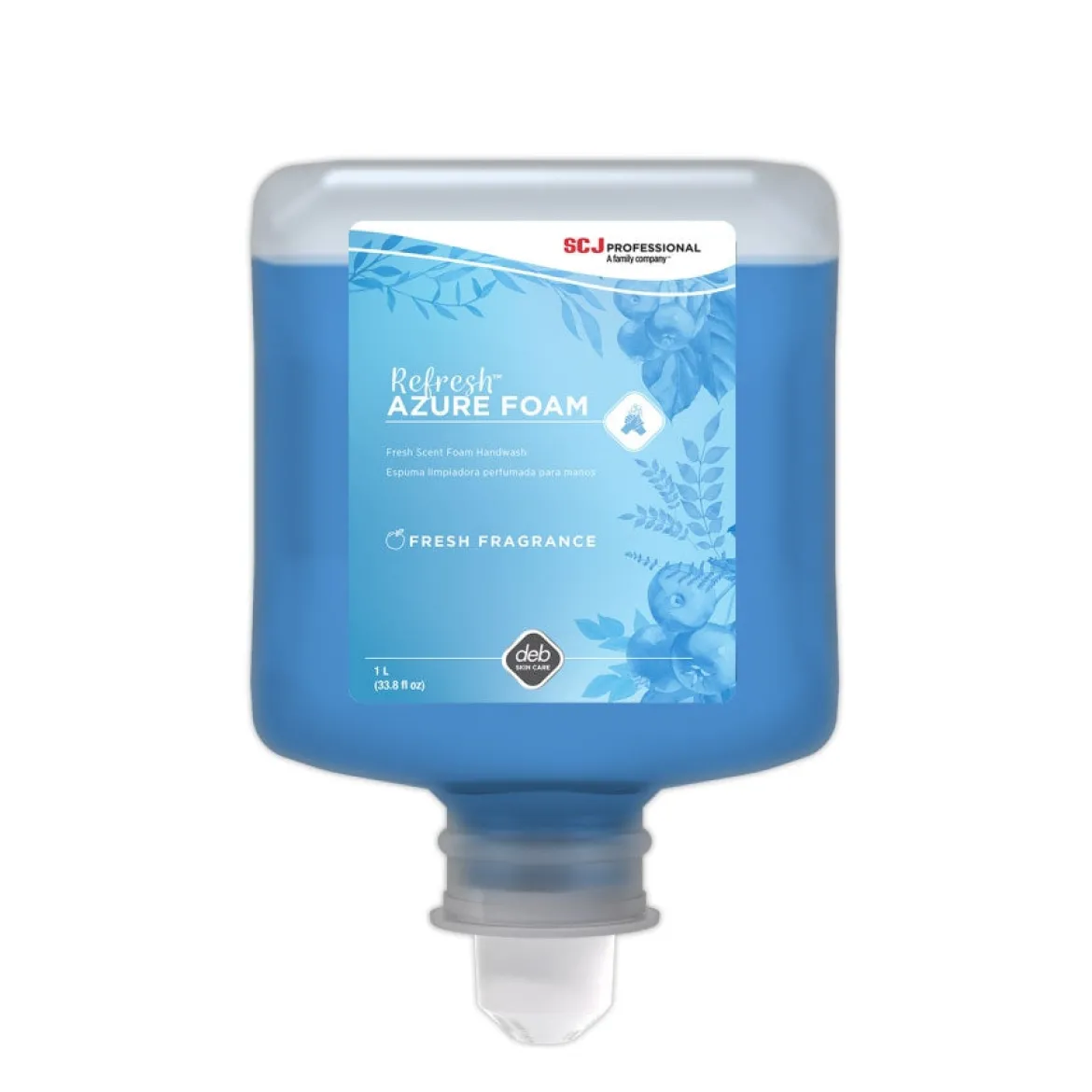 Deb® Refresh™ Azure Foam Fresh Apple Hand Soap (1 Liter Cartridges) - Case of 6