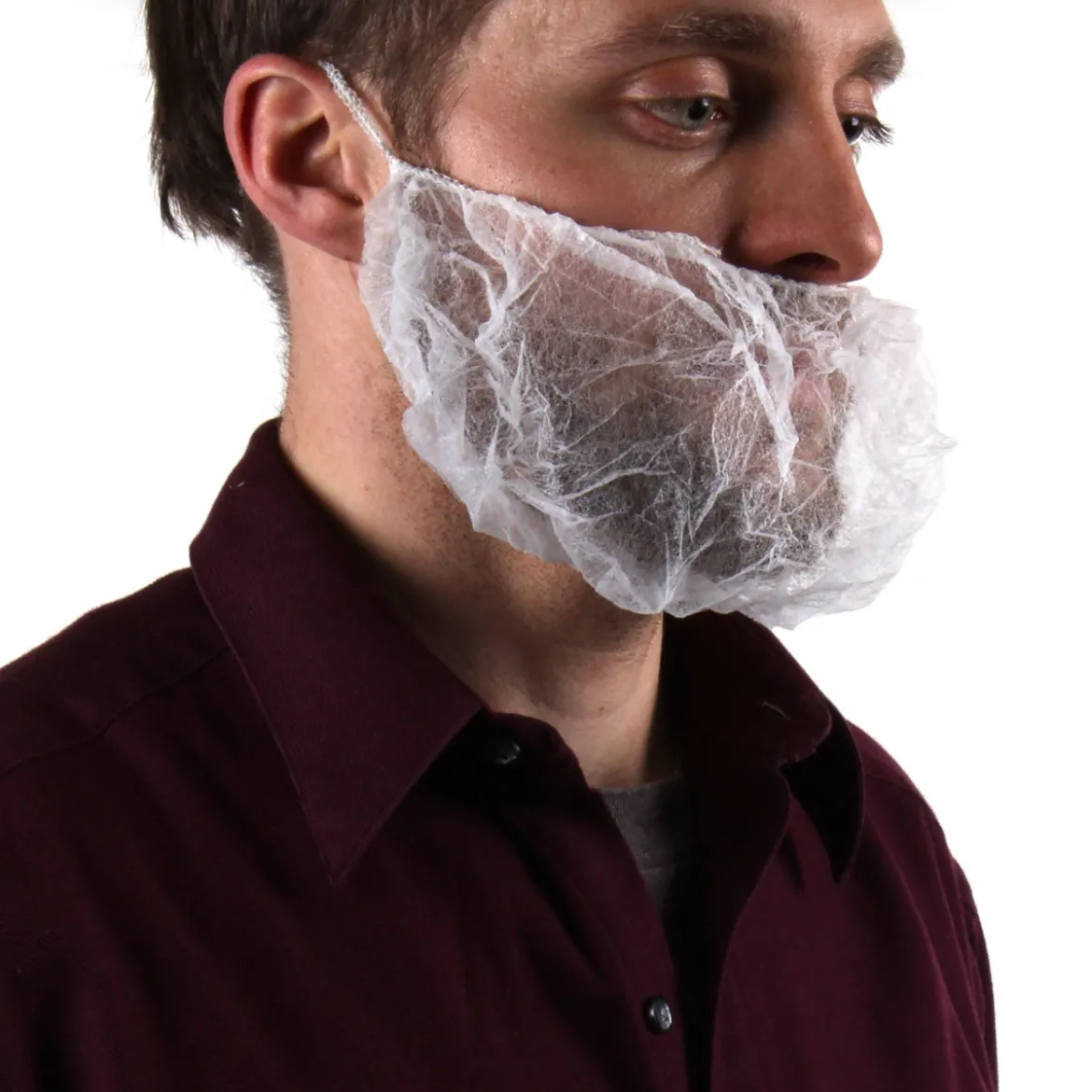 Disposable Polypropylene Beard Covers (1 Size Fits All) - Case of 1000