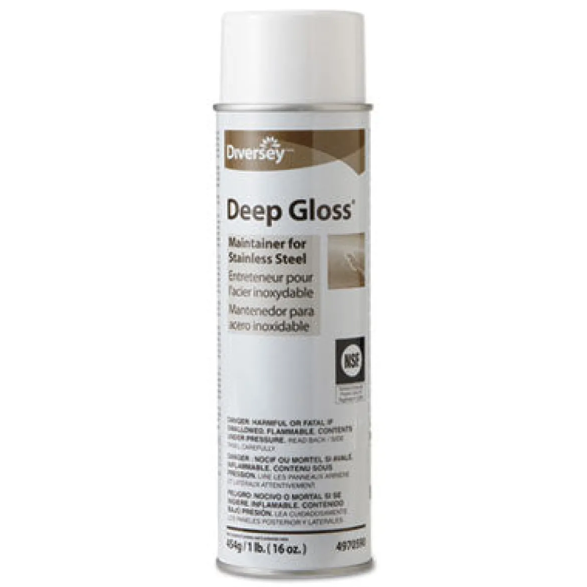 Diversey™ Deep Gloss® Stainless Steel Maintainer (16 oz Aerosol Cans) - Case of 12