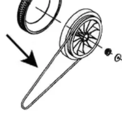 Drive Belt for the Main Broom (#PS320B) on the Powr-Flite® Push Sweeper