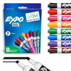 Expo® Low-Odor Dry Erase Markers (Assorted Colors) - Pack of 8