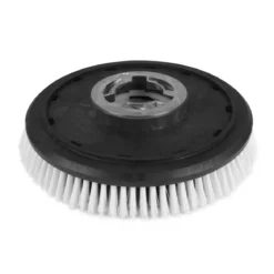 20" Floor Buffer Carpet Scrubbing Brush w/ Carpet Glide - White & Black Nylon Bristles (18" Actual Diameter)