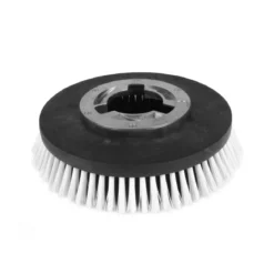 13" Floor Buffer Carpet Scrubbing Brush w/ White & Black Nylon Bristles (11" Actual Diameter)
