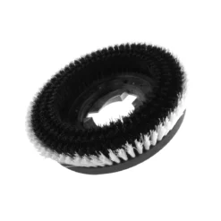 13" Floor Buffer Carpet Scrubbing Brush w/ White & Black Nylon Bristles (11" Actual Diameter)