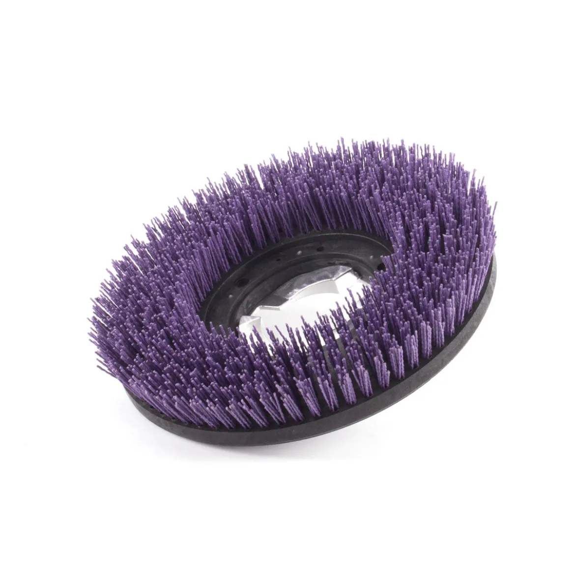 13" Floor Buffer Extra Heavy Duty Floor Stripping Brush w/ 46 Grit Impregnated Purple Nylon Bristles (11" Actual Diameter)