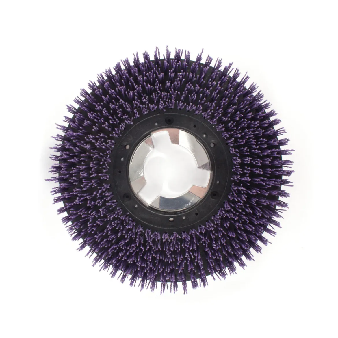 13" Floor Buffer Extra Heavy Duty Floor Stripping Brush w/ 46 Grit Impregnated Purple Nylon Bristles (11" Actual Diameter)