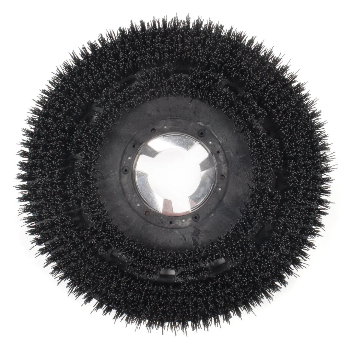 17" Floor Buffer Heavy Duty Floor Stripping Brush w/ 80 Grit Impregnated Black Nylon Bristles (15" Actual Diameter)