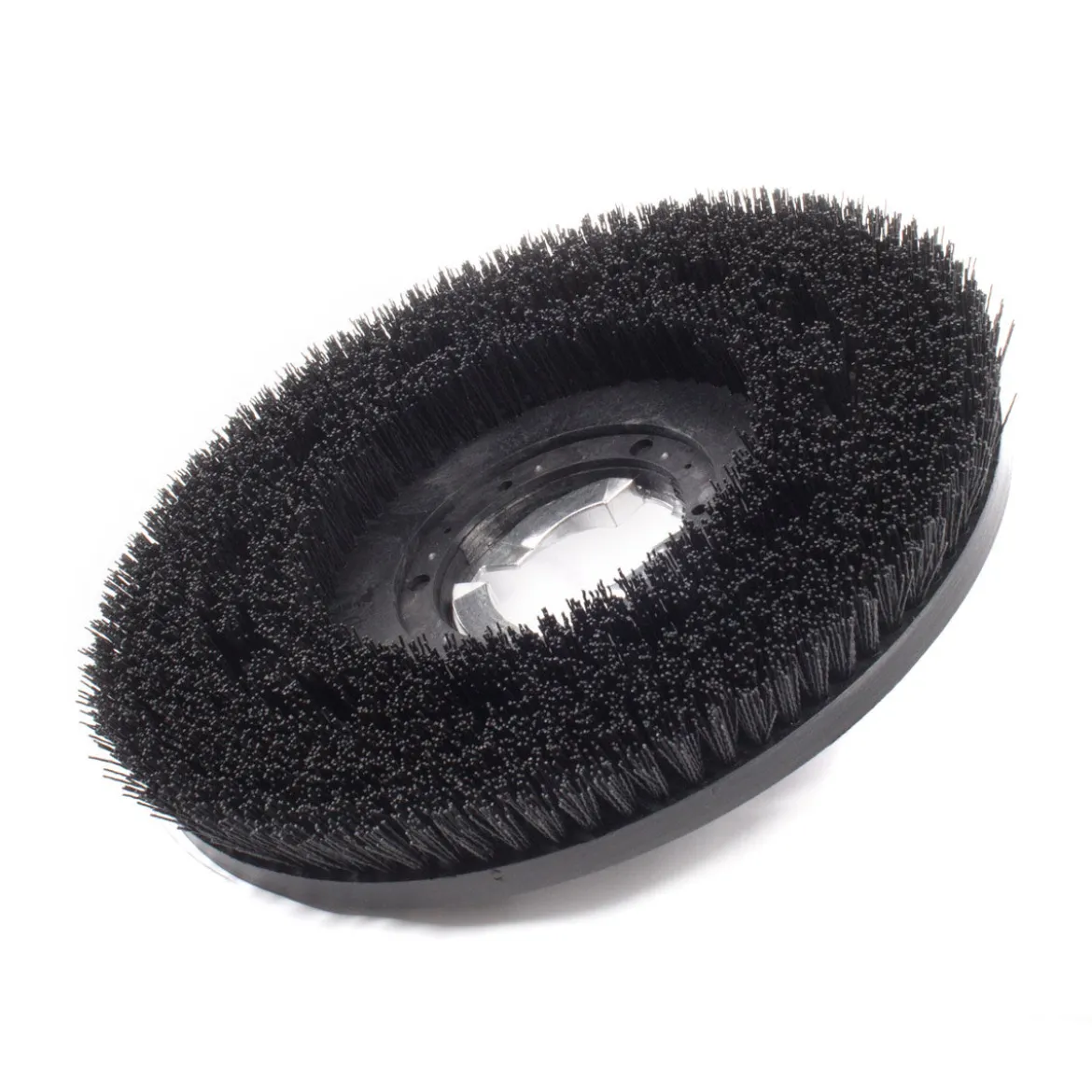 17" Floor Buffer Heavy Duty Floor Stripping Brush w/ 80 Grit Impregnated Black Nylon Bristles (15" Actual Diameter)