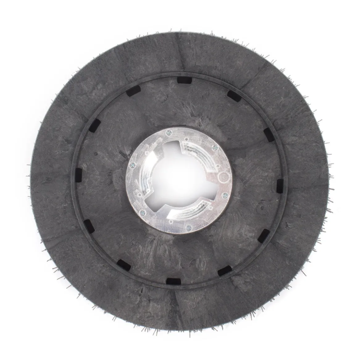 17" Floor Buffer Heavy Duty Floor Stripping Brush w/ 80 Grit Impregnated Black Nylon Bristles (15" Actual Diameter)