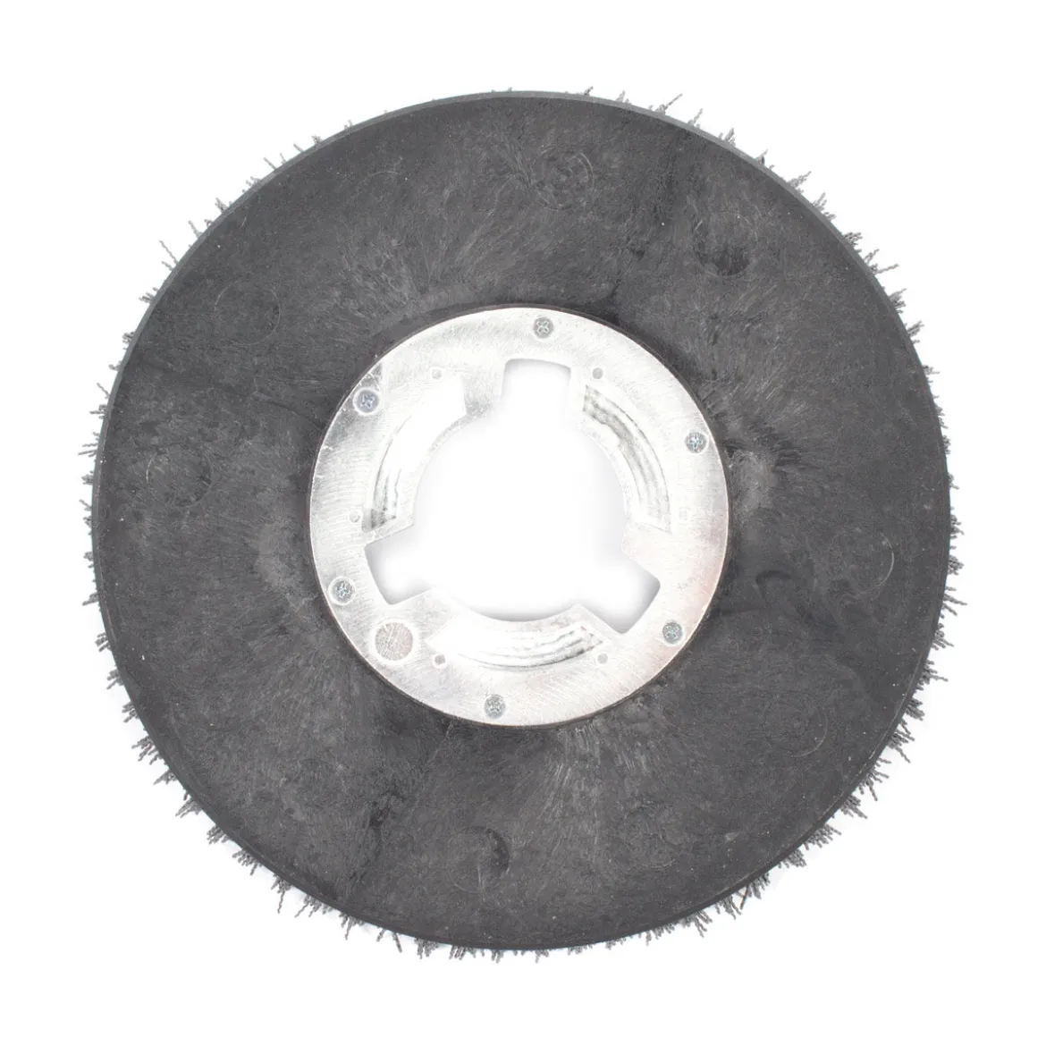 13" Floor Buffer Heavy Duty Floor Stripping Brush w/ 80 Grit Impregnated Black Nylon Bristles (11" Actual Diameter)