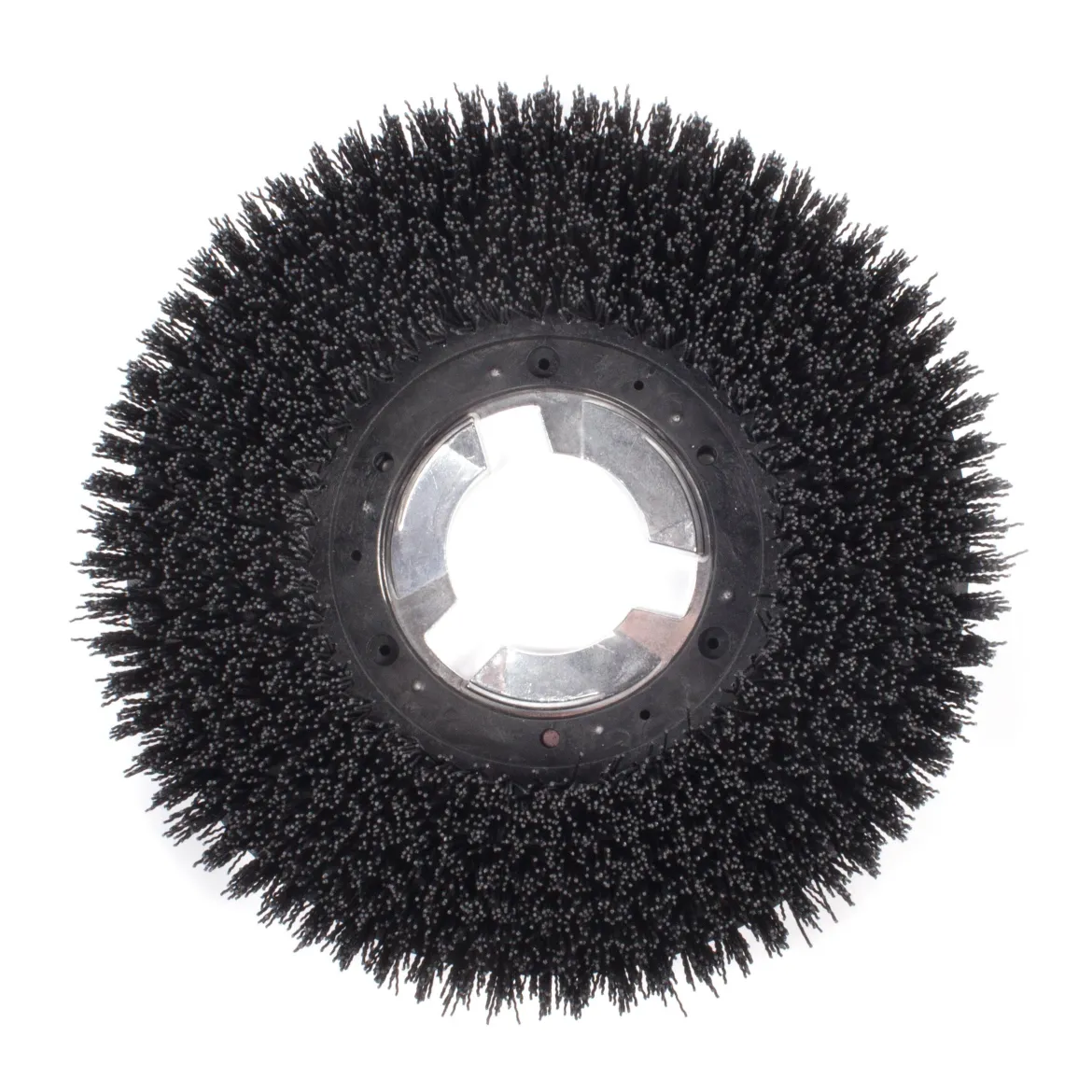 13" Floor Buffer Heavy Duty Floor Stripping Brush w/ 80 Grit Impregnated Black Nylon Bristles (11" Actual Diameter)