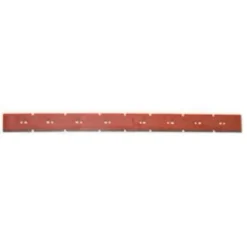 Front Slotted Recovery Squeegee Blade (#MPVR05917) for the IPC Eagle CT15 Auto Scrubber - Red Latex