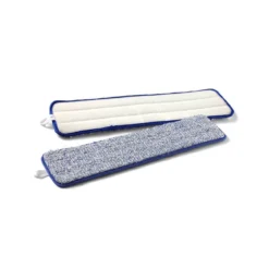 Geerpres® 18" Blue Microfiber Flat Floor Finish Applicator Mops - Pack of 12