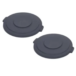 Gray Lid (#34105603) for the Carlisle® Bronco™ 55 Gallon Trash Containers - Case of 2