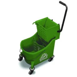 Green Kitchen Cleaning Mop Bucket & Wringer Combo - 36 Quart