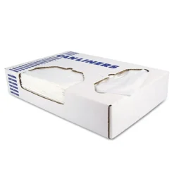 Heritage Bag™ 33 Gallon White Low Density Flat Pack Trash Can Liners (33" x 39" | 0.85 Mil) - Case of 150
