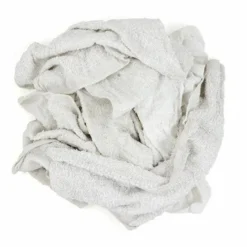 Hospeco® TaskBrand® New White Terry Cloth Rags - 25 lb Box