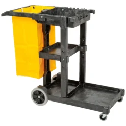 Impact® 3-Shelf Janitorial & Cleaning Cart w/ 25 Gallon Vinyl Bag