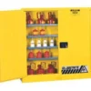Justrite® Sure-Grip® Wall Mount 3 Shelf Flammable Storage Cabinet (#893400) - 20 Gallon