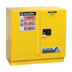 Justrite® Sure-Grip® Yellow Under Counter 1 Shelf Fire Safety Cabinet (#892300) - 22 Gallon